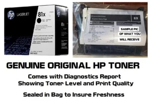 Mostly New Genuine HP 81X Toner Cartridge Printer-Tested 90% Toner NO BOX - Afbeelding 1 van 1