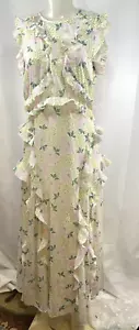 Abito midi Ted Baker calinia senza maniche a cascata con volant in lilla - taglia 3 - Foto 1 di 9