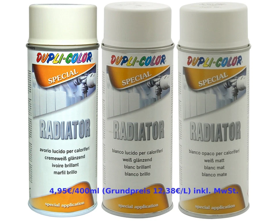 Heizkörperspray Lackspray Heizkörperlack Radiator Rohre Heizung Weiß Elfenbein - Bild 1 von 1