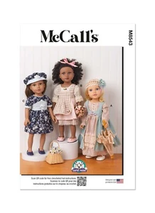 McCalls Schnittmuster M8543 - Kleider - Puppenkleider für Puppe 46 cm - Bild 1 von 7
