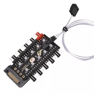 Fan Hub PWM controllo velocità - connette 10 Ventole alimentazione SATA - Foto 1 di 6