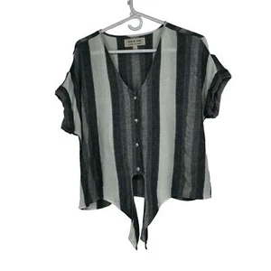 Damen-Krawatte Tuch & Stein Größe Large blau/weiß gestreift Rayon/Leinen Frontbluse - Bild 1 von 11