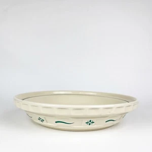 Longaberger Pottery Woven Traditions Heritage Green Pie Plate - Picture 1 of 7