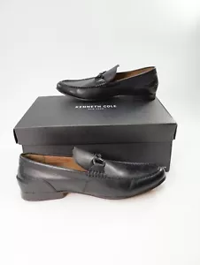 Kenneth Cole Cohen Loafer Shoes Size 9.5 Black Leather New York - Picture 1 of 6