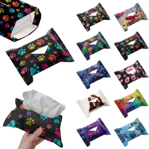 Cotton Linen Tissue Napkin Box Bag Paper Holder Pouch Cover for Home Office Car - Picture 1 of 43