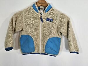 Patagonia Baby Retro-X Fleece Jacket Natural with Blue Size 3T
