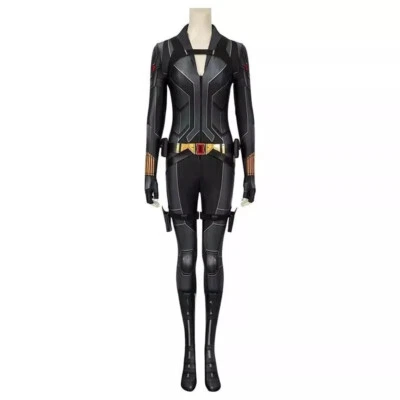 Black Widow Natasha Romanoff Cosplay Costume Jumpsuit Full Set Outfit Halloween - Image 1 of 4