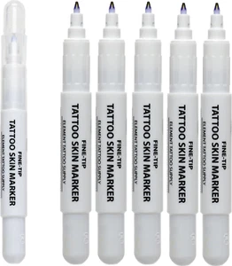 Feine Spitze Lila Haut Körper Marker für Tattoo Schablone Langanhaltend Präzise Linien - Bild 1 von 9