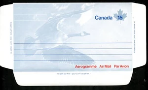 LOT 16027 UNUSED UA32a POSTAL AIR MAIL LETTER AEROGRAMME  CANADA GOOOSE BIRD - Picture 1 of 2