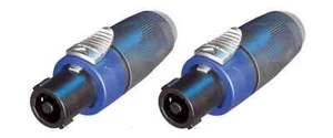 (2) Neutrik NA4LJX - NL4 SPEAKON zu 1/4" Buchse Mono Adapter/Konverter, Neu - Bild 1 von 7