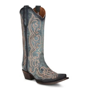 Circle G By Corral Ladies Blue Jean Embroidery & Triad Boots L5869 - Picture 1 of 1
