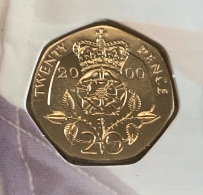 Simply Coins~ 2000 TWENTY 20 PENCE COIN BRILLIANT UNCIRCULATED BU - Image 1 of 3