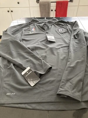 MUJERES Nike DRI FIT NBA BROOKLYN NETS 1/4 CREMALLERA SUÉTER TOP XXL GRIS NUEVO CON ETIQUETAS Foto 1 de 4