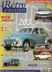 RETRO PASSION 126 SPECIAL PEUGEOT 203 BERLINE 59 PLATEAU 1951 JAGUAR XJR-S R4.0 - Imagen 1 de 1