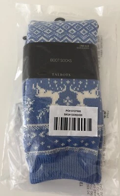 Talbots - Calcetines Bota RENO Azul con Etiqueta Original Minorista Foto 1 de 4