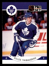  290 Gilles Thibaudeau 7 Maple Leafs 1990 Pro Set Hockey Sports Trading Card 
