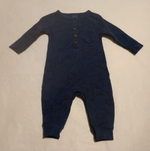NWT Old Navy Dinosaur Print Thermal Romper One Piece 0-3 Months Baby Boy - Picture 1 of 2