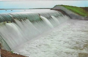 Presa de desvío de postales cromadas de Texas de colección cerca de Wichita Falls - Imagen 1 de 2