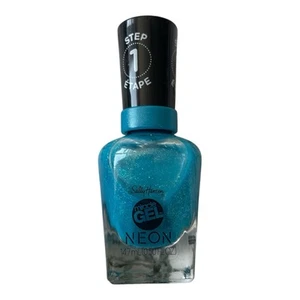 Sally Hansen Gel Nail Polish ‘Neon’ Sparkly Blue In ‘Chill Out’ - Picture 1 of 4