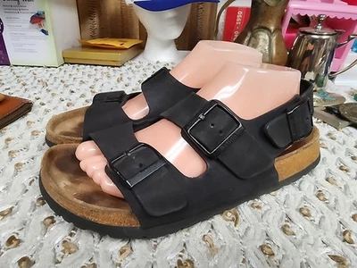 Sandalias Birkenstock Betula Milano para mujer negras de gamuza talla 9 Foto 1 de 4