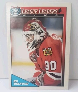 Ed Belfour League Leaders- O-Pee-Chee Hockey 1992 #271 -VG-NM Cond - Bild 1 von 1