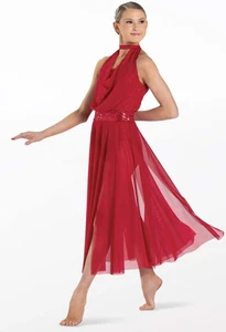 Pre-Owned Costume Weissman 14155 Medium Adult Deep Red Contemporary Sequin - Picture 1 of 3