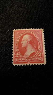 U.S. Stamps Scott #252, M/F/NG/H, Carmine, 2 Cent, Washington, 1894, P12, T-3 - Image 1 of 2
