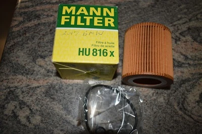 MANN Oil FIlter HU816x BMW 07-17 1,3,5,6,7,X1,X3,X5,X6,Z4 see fitment below - Image 1 of 3