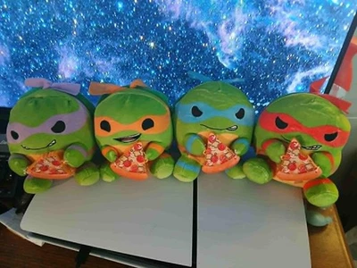 Zuru Snackles TMNT 5" Plush COMPLETE SET OF 4 Teenage Mutant Ninja Turtles - Image 1 of 2