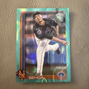 Kodai Senga 2025 Topps Chrome Aqua Lava Refractor Mets #246 /199 Q2277 - Bild 1 von 2