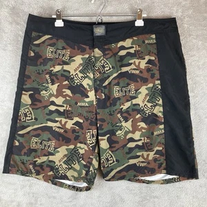 MMA Elite Fighting Board Shorts Mens XL Camo Trunks Swim Surf Skate Y2K - Picture 1 of 10