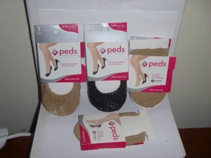 (5er-Pack) Peds Kushyfoot gepolsterte Sohlentechnologie ultra niedrig geschnittene Socken hellbraun Gr. 5-10 - Bild 1 von 1