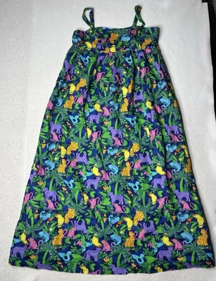ModCloth Enchanted Psychedelic Rainforest Jungle Animals Maxi Dress Size Large - Image 1 of 4