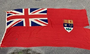 HUGE ORIGINAL WW2 ERA CANADA RED ENSIGN FLAG LARGE 12 FEET 144”x70 CANADIAN - Picture 1 of 9