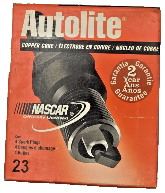 Autolite spark plugs No. 23 standard tip NOS 4 pack copper core - Image 1 of 2