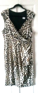 LADIES DRESS: 'TIANA B' ANIMAL PRINT DRESS, SIZE 20 - Picture 1 of 5