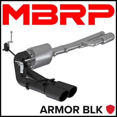 Sistema de escape MBRP Armor BLK Cat-Back 19-25 Silverado Sierra 1500 4,3 L 5,3 L Foto 1 de 2