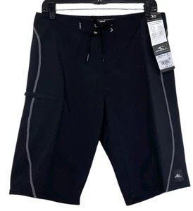 O’Neill Swim Trunks Mens Size 30 Black Hyperfreak Stretch Board Shorts - Picture 1 of 7