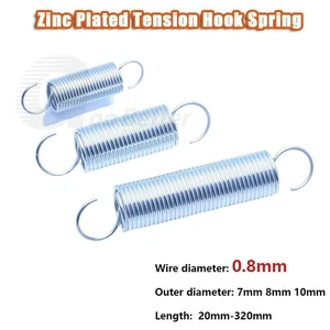 Expansion Spring 0.8mm Wire Stand Tension Extension Expanding Extending Springs - Picture 1 of 10