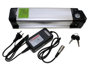 Battery 24V 10Ah Lithium Ion with Charger for E-Bike, Electric Bike, Pedelec NEW - Picture 1 of 5