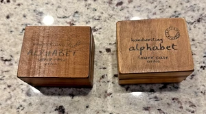 Troqueles de sello de letras vintage alfabeto estuche superior y estuche inferior - Imagen 1 de 3