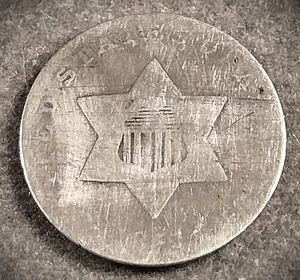 1851 3 CENT SILVER: TYPE 1 ** A GOOD COIN **   (7456) - Picture 1 of 2