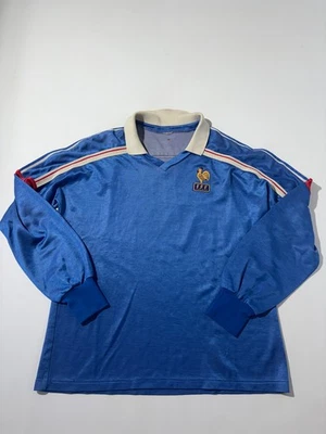 camiseta de fútbol SELECCION FRANCIA home manga larga ADIDAS 1986 txl (8/10) Foto 1 de 4