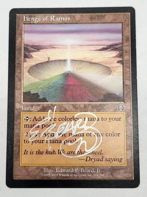 Mtg Mercadian Masques Autographed Henge Of Ramos Signed Edward P. Beard Jr. - Image 1 of 2