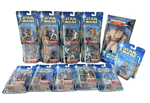 STAR WARS Lotto di 14 action figure L'attacco dei cloni + 12" Mace Windu NIB - Foto 1 di 5