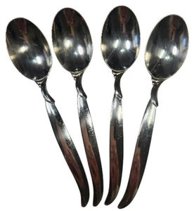 1847 Rogers Bros Flair cucchiaini IS posate placcate argento lotto di 4 - Foto 1 di 4
