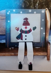 CROSS stitch 3D Snowman kit / Pattern by Angel Stitchin. Vintage. Comb -ship - Picture 1 of 7