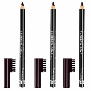 RIMMEL Professional Eyebrow Pencil With Brush 0.05oz - Black Brown **PACK OF 3** - Picture 1 of 5