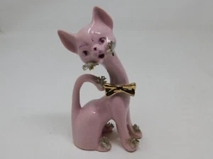 Vintage Támesis Japón MCM Rosa Gato Cuello Largo - Imagen 1 de 9
