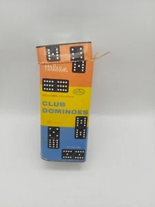 VINTAGE HALSAM - DOUBLE ZWÖLF - CLUB DOMINOES SET IN BOX LESEN * - Bild 1 von 7